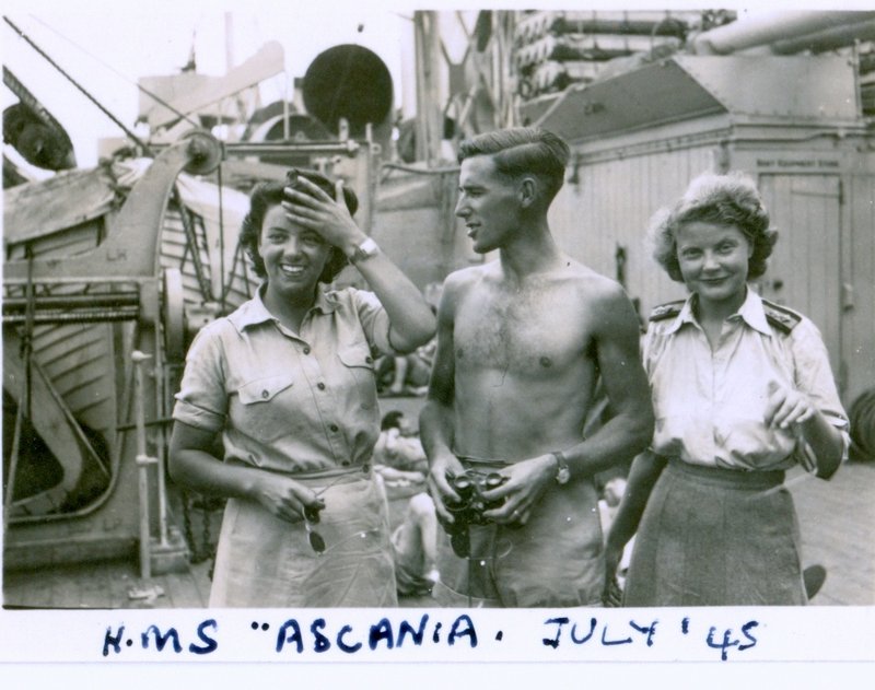 HMS Ascania July 1945 on way to Sicily